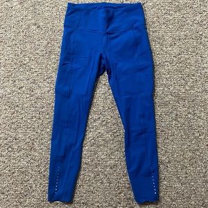 Lululemon Fast & Free 7/8 Leggings Jet Stream Blue